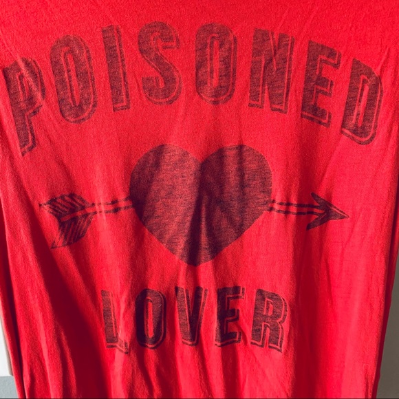 Forever 21 red graphic fringe tee - Picture 3 of 6